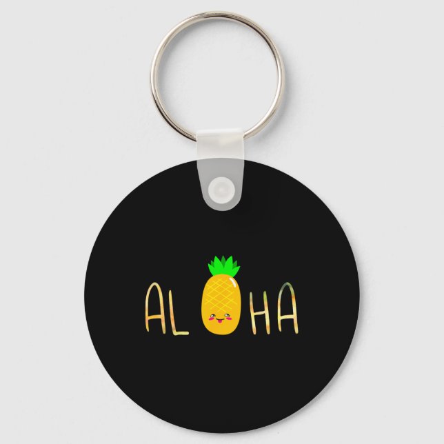 Porte-clés Pineapple Fruit Aloha Beaches Hawaii (Recto)