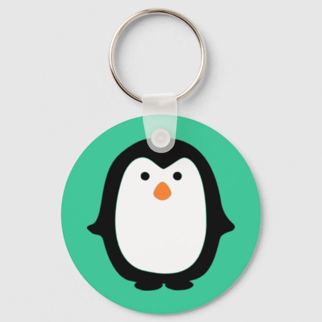 Porte-clés Pingouin à caricature mignonne (Recto)