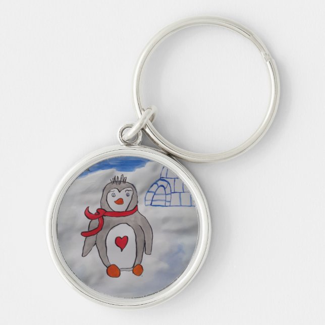 Porte-clés Pingouin à neige d'hiver (Devant)