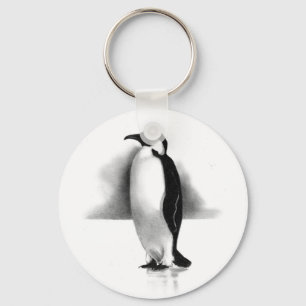 PORTE-CLÉS PINGOUIN AU CRAYON : ART DE RÉALISME