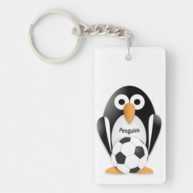 Porte-clés Pingouin avec balle de football (Devant)