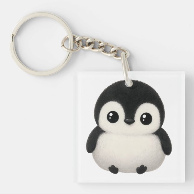 Porte-clés Pingouin – Charme de bébé pingouin mign (Devant)