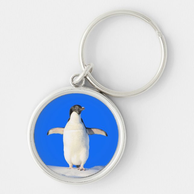 Porte-clés Pingouin dans le Porte - clé de neige (Devant)