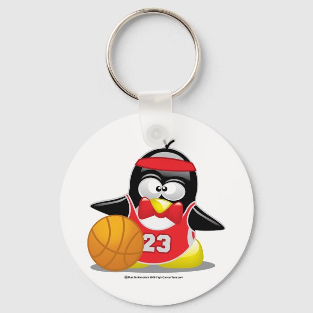 Porte-clés Pingouin de basket (Recto)
