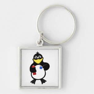 Porte-clés Pingouin de dessin