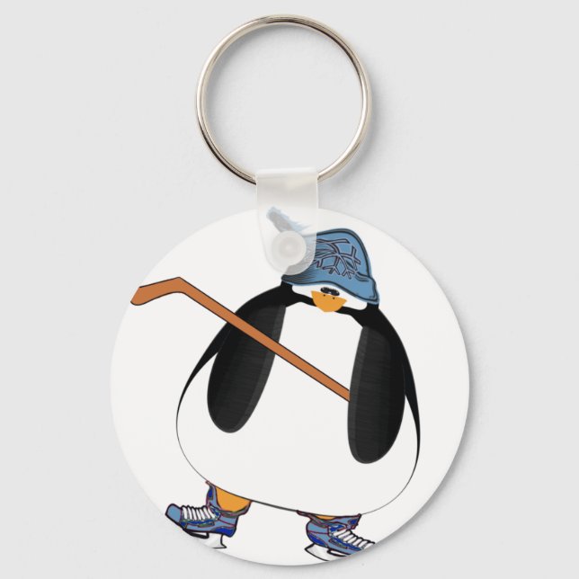 Porte-clés Pingouin de hockey (Recto)