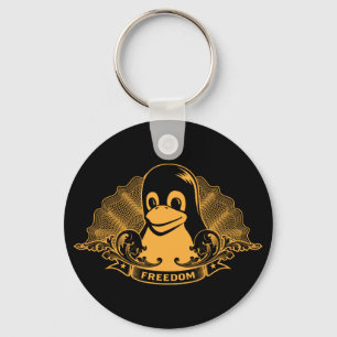 Porte-clés Pingouin de Tux - (Linux, Open Source, Copyleft,
