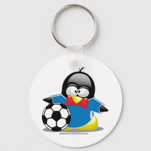 Porte-clés Pingouin du football