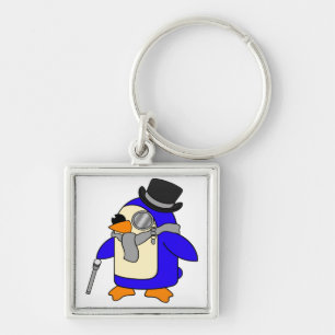 Porte-clés Pingouin gris