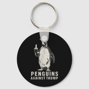 Porte-clés Pingouins, palmes, pingouins du doigt moyen contre