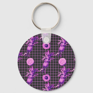 Porte-clés Pink 80s Ananas Mango Citron Motif