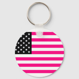 Porte-clés pink american flag
