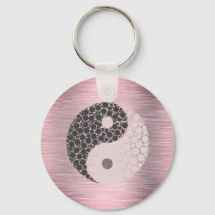 Porte-clés Pink Blush Yin Yang   