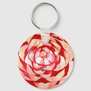 Porte-clés Pink Camellia abstract art painting original