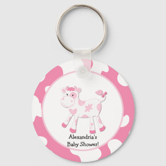 Porte-clés Pink Cow Farm thème Porte - clé personnalisé