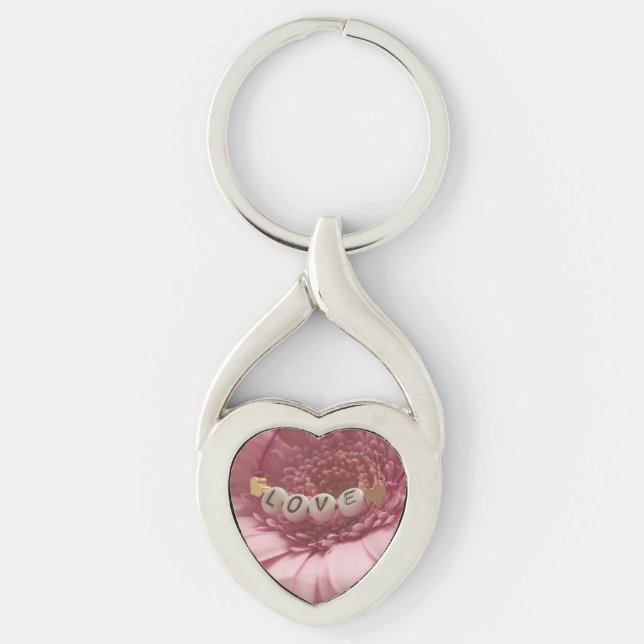 Porte-clés Pink Daisy Love (Devant)