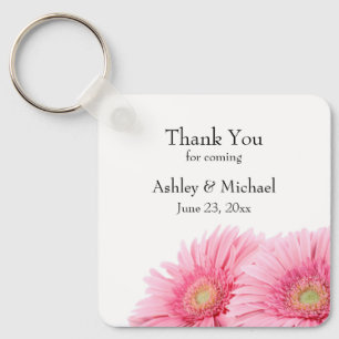 Porte-clés Pink Gerbera Daisies Élégant Mariage de photograph