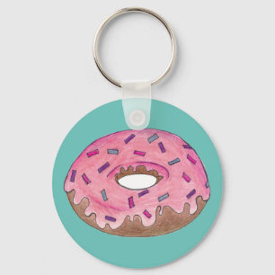 Porte-clés Pink gisted Foodie Donut Doughnut avec arrosage