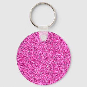 Porte-clés Pink Glitter Look Elegant Blank Custom Template
