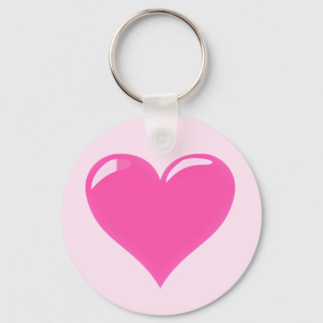 Porte-clés Pink Heart Keychain amour (Recto)