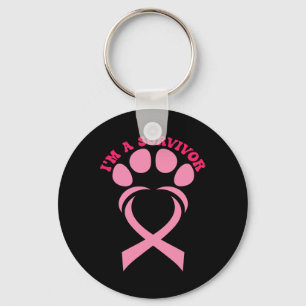 Porte-clés Pink I'm A Survivor Sensibilisation au cancer du s