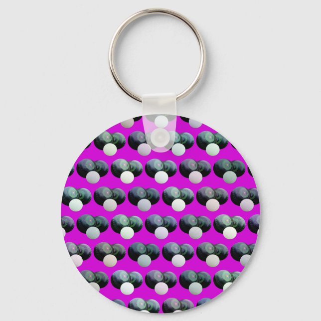 Porte-clés Pink Lawn Bowls Pattern, Key Ring (Recto)