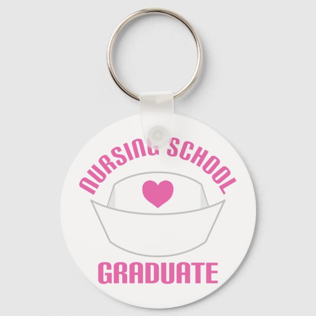 Porte-clés Pink Nursing School Graduate Gift (Recto)