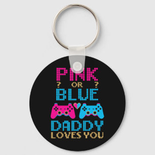 Porte-clés Pink or Blue Genre Révéler Vidéo Jeu Papa Gamer Da