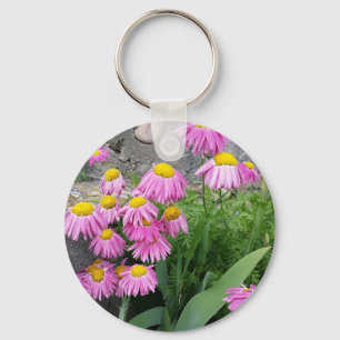 Porte-clés Pink Peint marguerite Fleurs Nature photographie