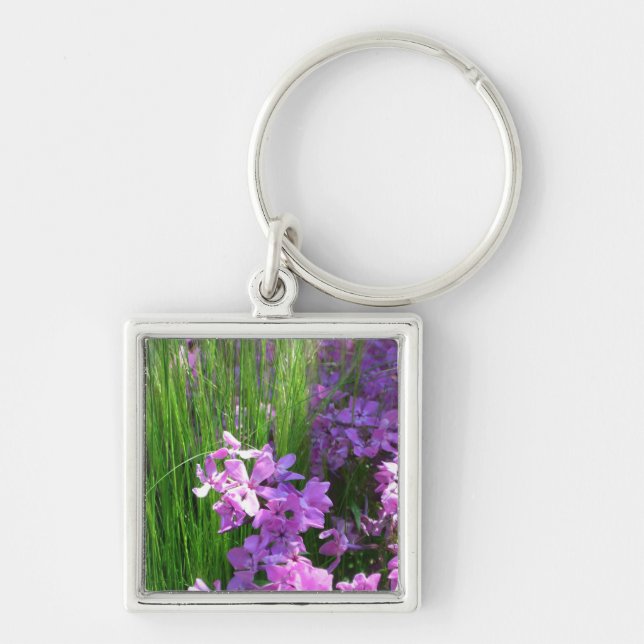 Porte-clés Pink Phlox et Grass été Floral (Devant)