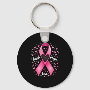 Porte-clés Pink Ribbon Christian Faith Hope Love Breast Cance