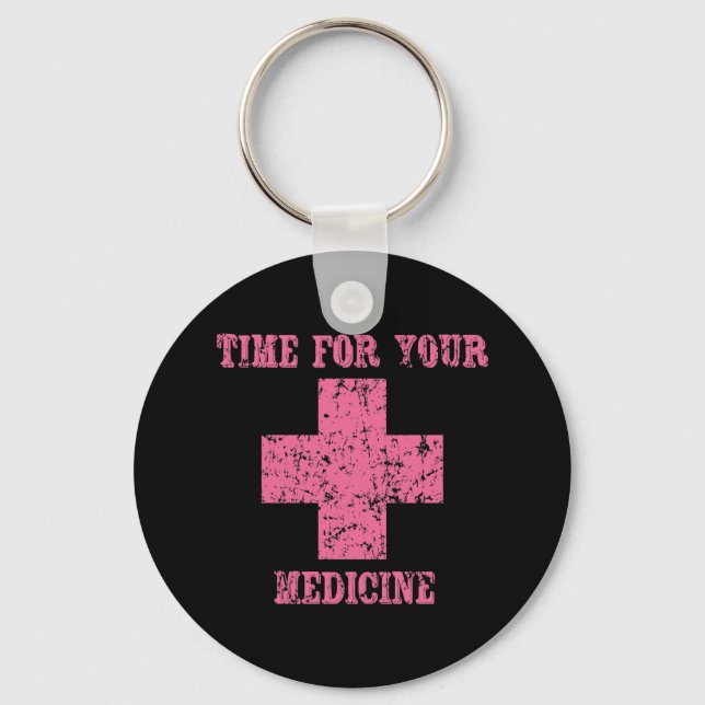 Porte-clés Pink Time for your Medicine (Recto)