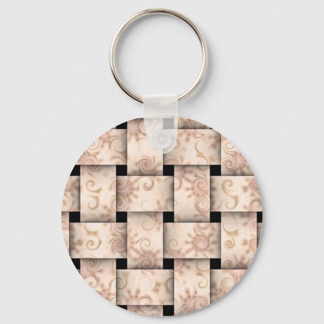 Porte-clés pink weave keychain (Recto)