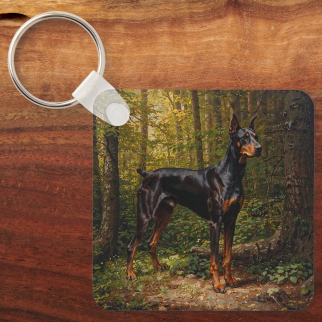 Porte-clés Pinscher Dobermann (Recto)