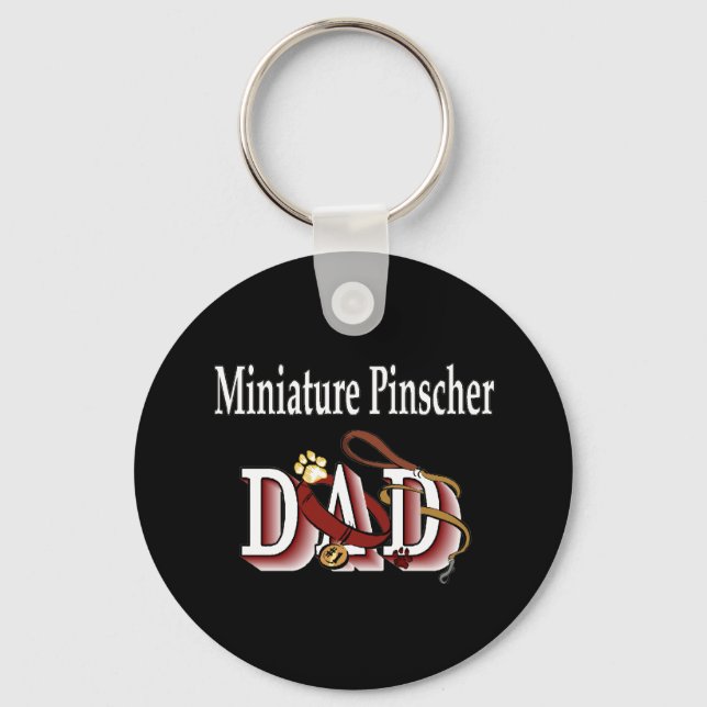 Porte-clés pinscher miniature papa Porte - clé (Recto)