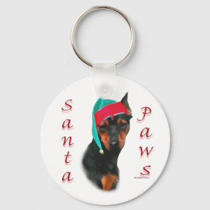 Porte-clés Pinscher Miniature Père Noël Paws