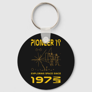 Porte-clés Pioneer 10 & 11   Space 1972 & 1973   gold