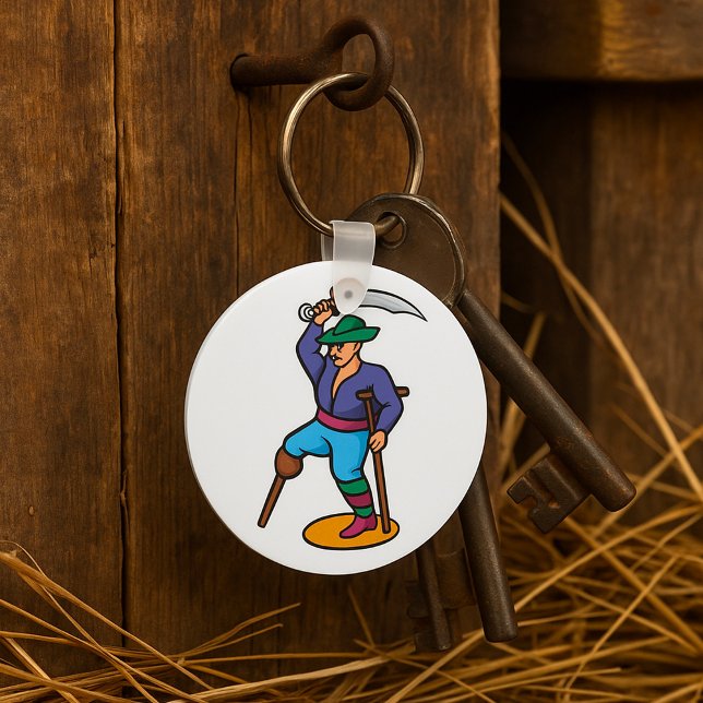 Porte-clés Pirate avec Jambe de Bois et Épée (Créateur téléchargé)