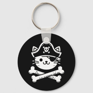 Porte-clés Pirate Chat Crossbones Amoureux de les chats Chats