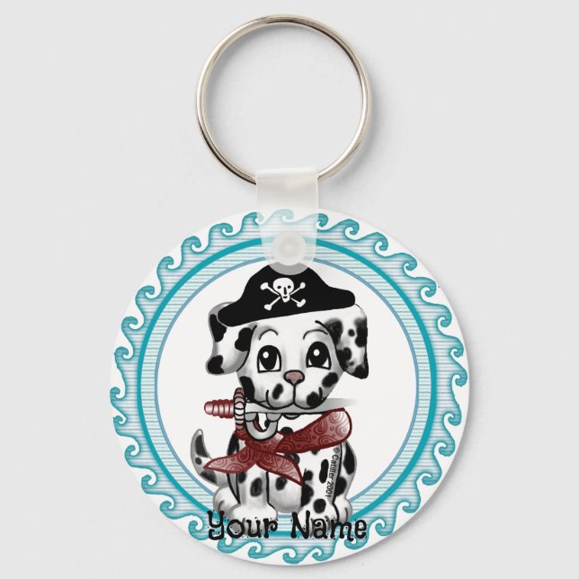 Porte-clés Pirate Chien Chiot  (Recto)