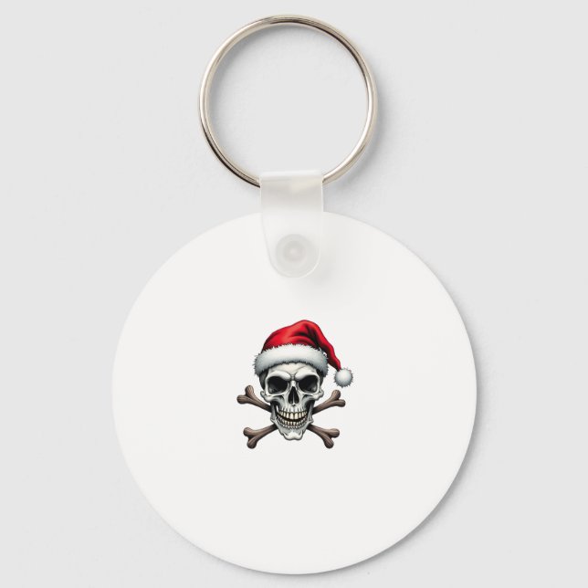 Porte-clés Pirate Christmas Skull & Crossbones Santa Hat. Got (Recto)