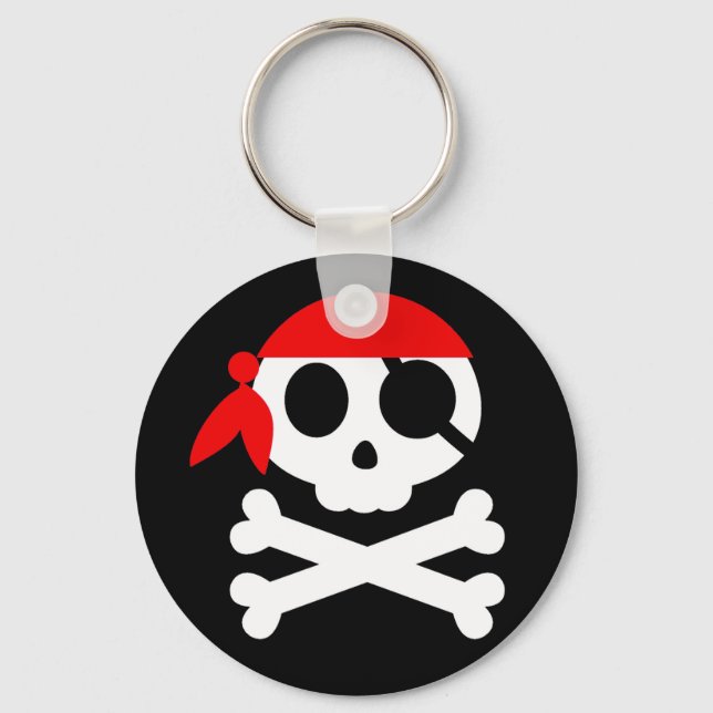 Porte-clés Pirate crâne avec Bandanna (Recto)