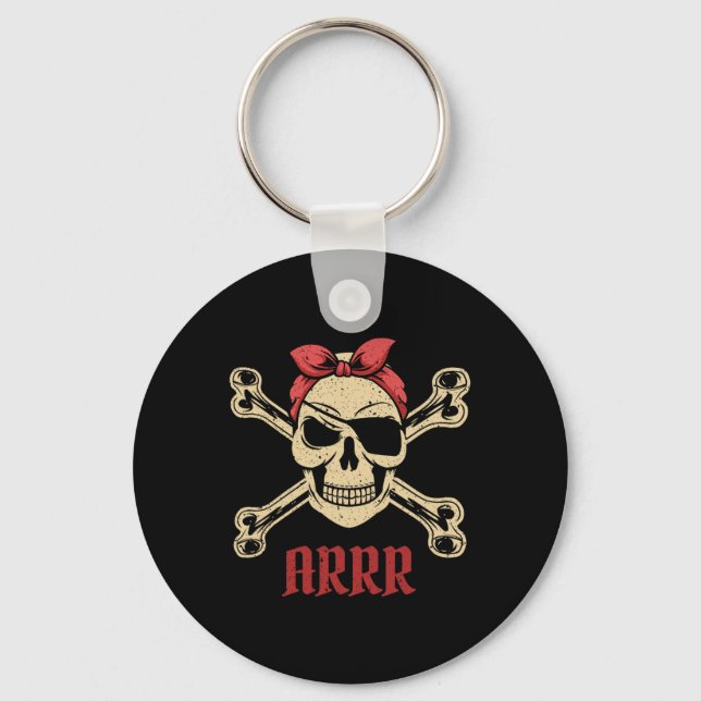 Porte-clés Pirate Crâne Avec Eyepatch Et Ndana (Recto)