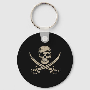 Porte-clés Pirate Crâne et os croisés Squelette Halloween Pou