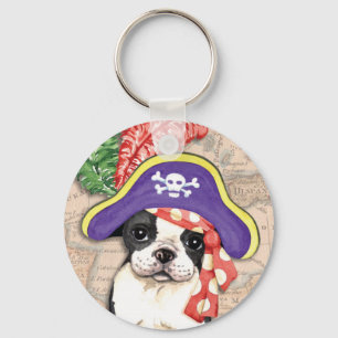 Porte-clés Pirate de Boston Terrier