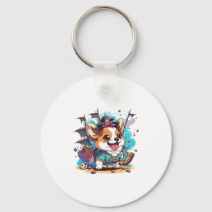 Porte-clés Pirate de Chien de Corgi