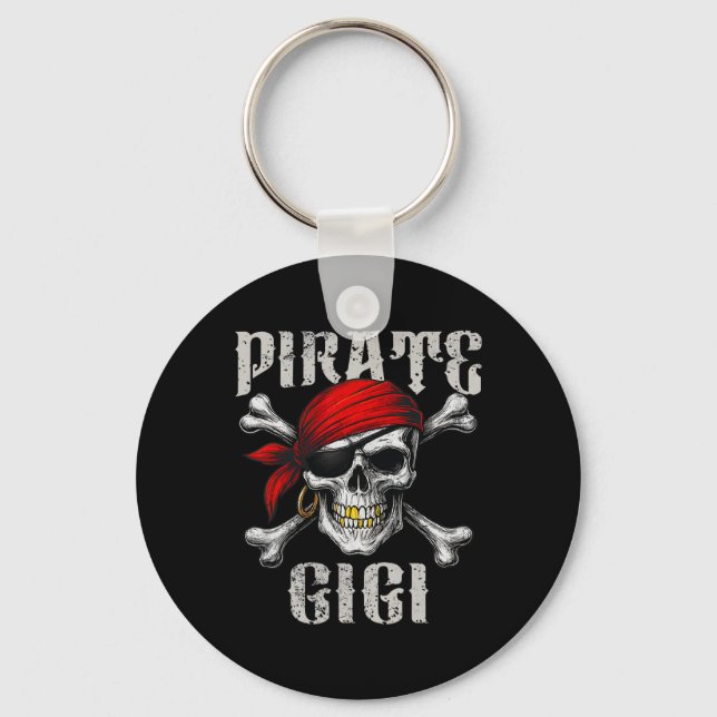 Porte-clés Pirate Gigi Jolly roger Drapeau Et Crossbones Crân (Recto)