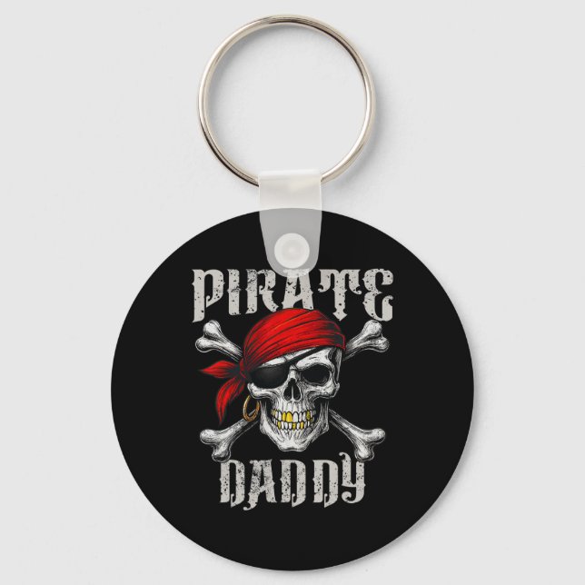 Porte-clés Pirate Papa Jolly roger Drapeau Et Crossbones Crân (Recto)