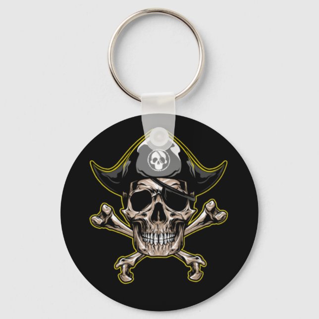 Porte-clés Pirate Skull Capitaine Croix Bones (Recto)