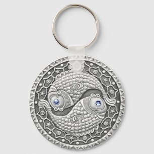 Porte-clés Pisces basic button key chain